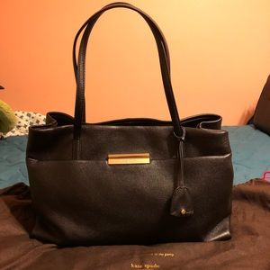 Black Leather Kate Spade Shoulder Bag